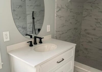 Ion Construction Co. Bathroom Remodel with Beautiful Tile